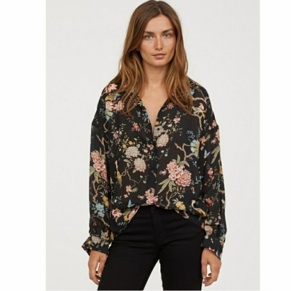 GP‎ & J Baker for H&M EUC Floral Blouse 10